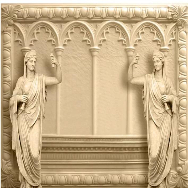 3D Modern European Sculpture Deity Statue Wallpaper Wall Mural