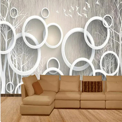 Modern Abstract Art Circles Creative Wallpaper Wall Mural Wall Decor