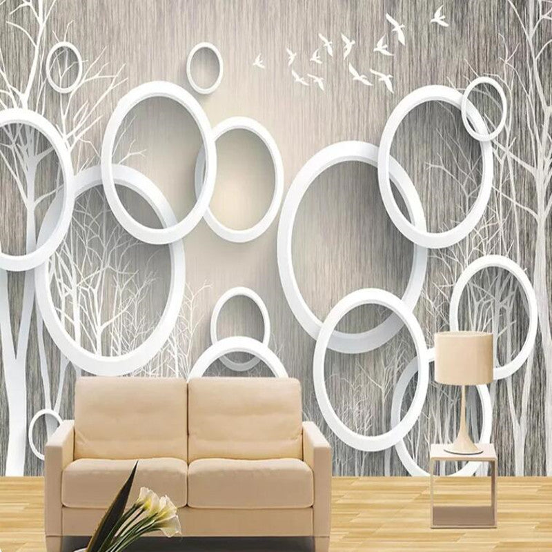 Modern Abstract Art Circles Creative Wallpaper Wall Mural Wall Decor