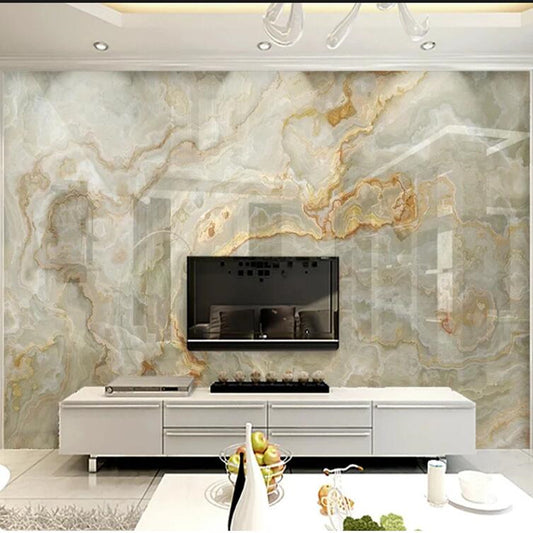 Modern Marble Fresco Living Room TV Sofa Backdrop Marble Wallpaper Wall Mural