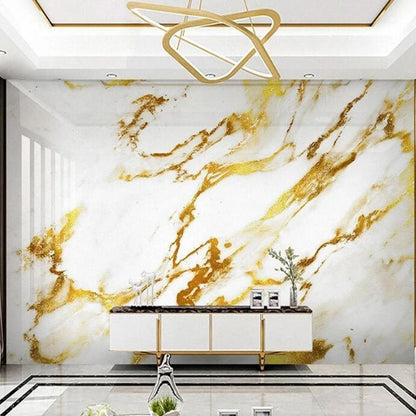 3D Golden Marble Wallpaper Modern Abstract Art Marble Wall Mural Wall Decor