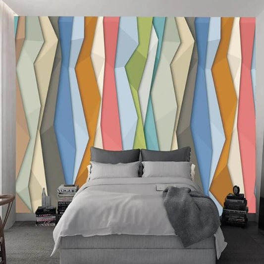 Fashion Colorful Creative Wavy Ungraphic Fresco Wallpaper Wall Mural