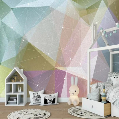 Stereo Color Geometric Art Geometry Geometric Wallpaper Wall Mural