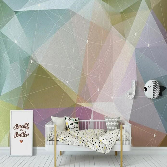 Stereo Color Geometric Art Geometry Geometric Wallpaper Wall Mural