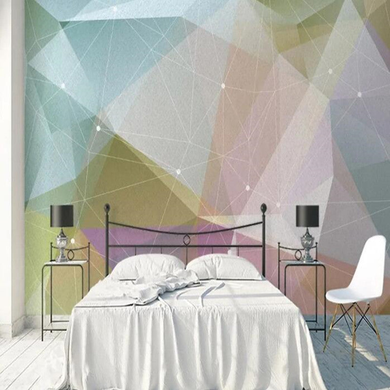 Stereo Color Geometric Art Geometry Geometric Wallpaper Wall Mural