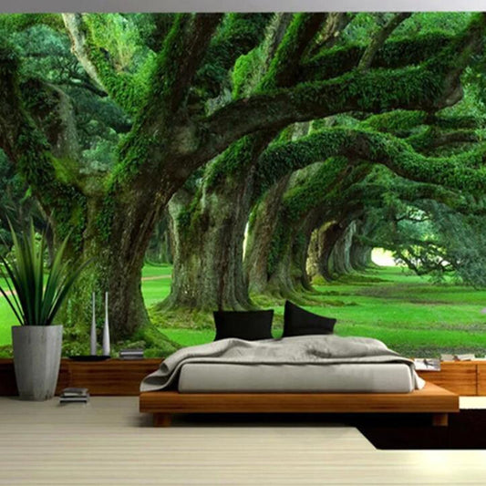 Spatial Extension Green Tree Path Landscape Photo Wallpaper Wall Mural