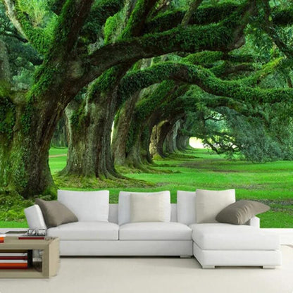 Spatial Extension Green Tree Path Landscape Photo Wallpaper Wall Mural