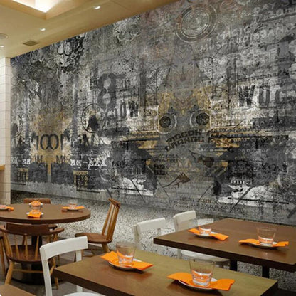 Retro Style Old Wall Industrial Style Graffiti Wallpaper Wall Mural