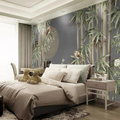 Modern Bamboo Plants Bedroom Living Room Wallpaper Wall Mural