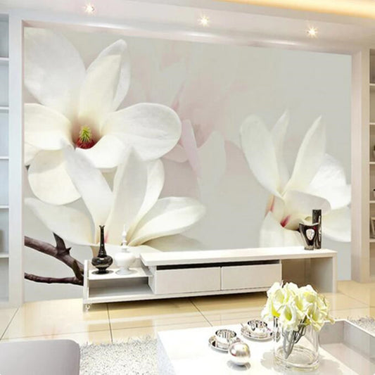 Modern Fashion Lily Flowers Floral Wallpaper Wall Mural Home Decor