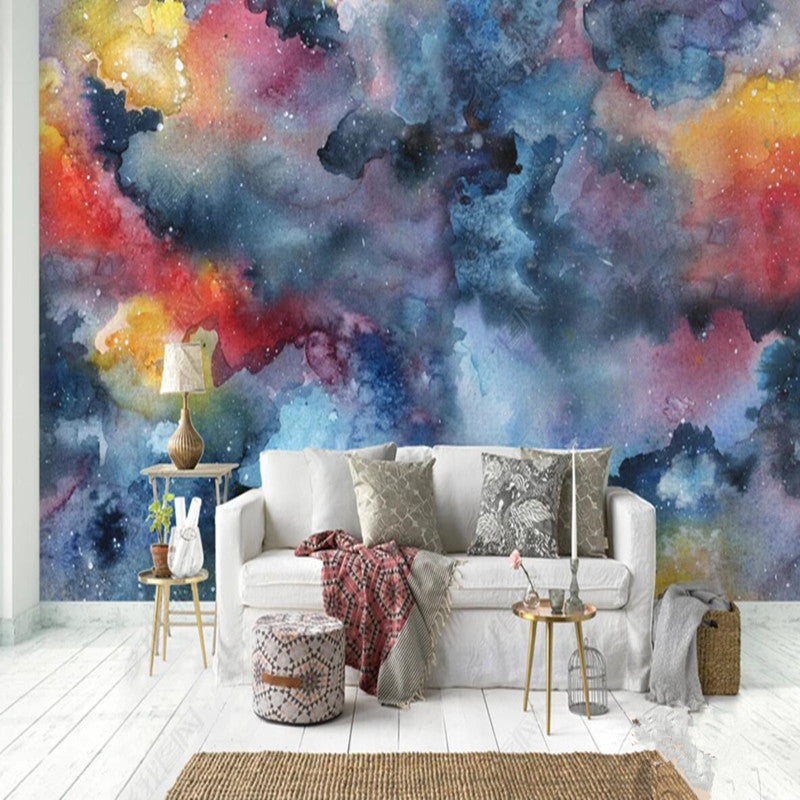 Original Nordic Modern Colorful Abstract Creative Oil Painting Wallpaper Wall Mural
