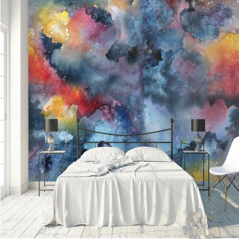 Original Nordic Modern Colorful Abstract Creative Oil Painting Wallpaper Wall Mural