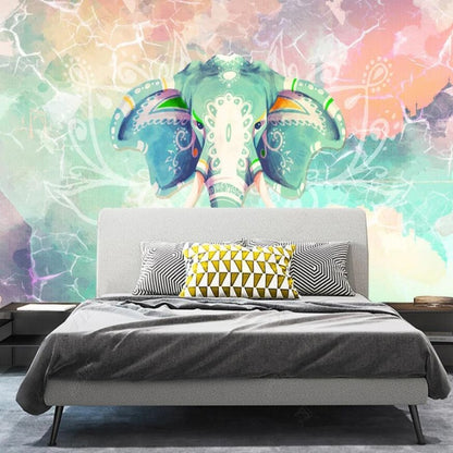 Watercolor Elephant Wallpaper Wall Mural Home Decor