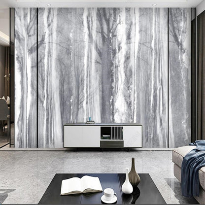 Abstract Grey Tree Forest Marble Background Wallpaper Wall Mural Home Decor