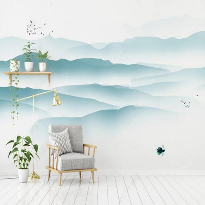Blue Mountains Nature Landscape Wallpaper Wall Mural Home Decor