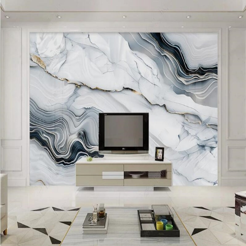 Simple Luxury Marble Wall Art Wallpaper Wall Mural Home Decor