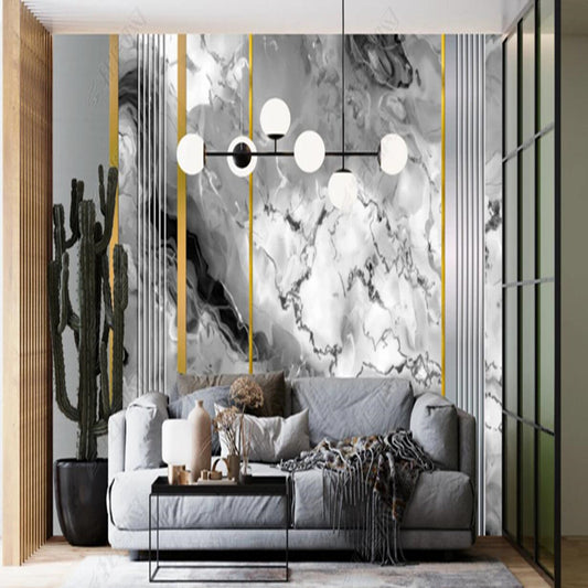 Abstract Modern Gray Marble Wallpaper Wall Mural Home Decor