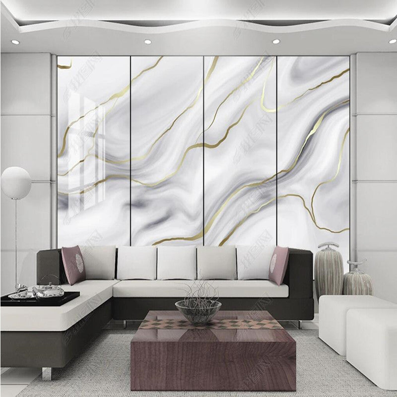 Modern White Marble Wallpaper Wall Mural Home Decor