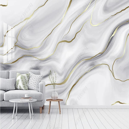 Modern White Marble Wallpaper Wall Mural Home Decor