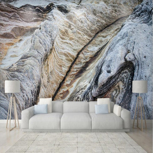Modern Grey and Brown Marble Wallpaper Wall Mural Home Decor