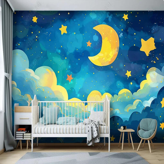 Original Creative Abstract Cartoon Clouds Cloudy Nursery Wallpaper Wall Mural