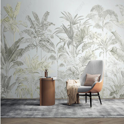 Tropical Rainforest Plants Jungle Trees Wallpaper Wall Mural Home Decor
