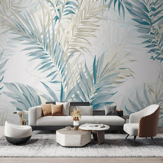 Tropical Palm Leaves Wallpaper Wall Mural Home Decor Wall Covering