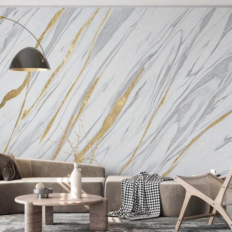 Abstract White Marble Wallpaper Wall Mural Wall Covering Home Decor