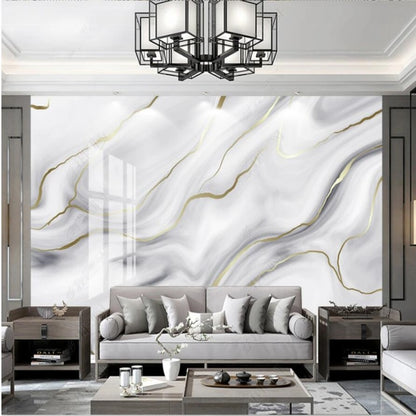 Modern White Marble Wallpaper Wall Mural Home Decor