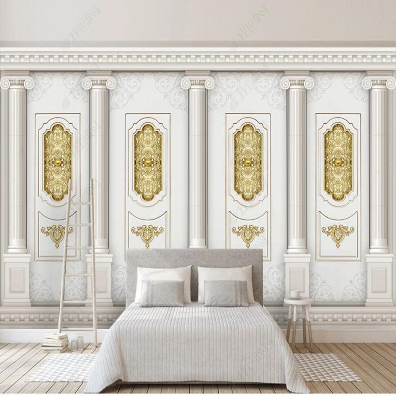 Original European Luxury Relief Door Decor Column Wallpaper Wall Mural Wall Covering