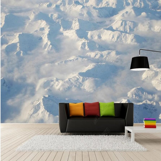 Winter Snow Mountains Nature Landscape Wallpaper Wall Mural Home Decor