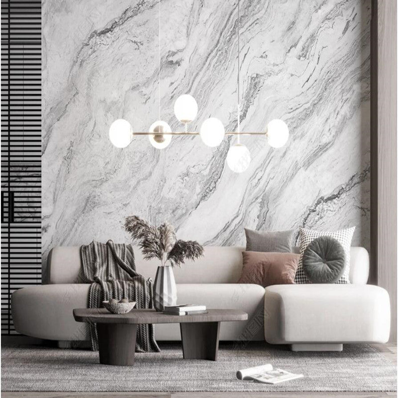 Original Marble Light Gray and White Color Slab Wallpaper Wall Mural Home Decor