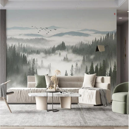 Tropical Rainforest Pine Trees Forest Nature Landscape Wallpaper Wall Mural Home Decor