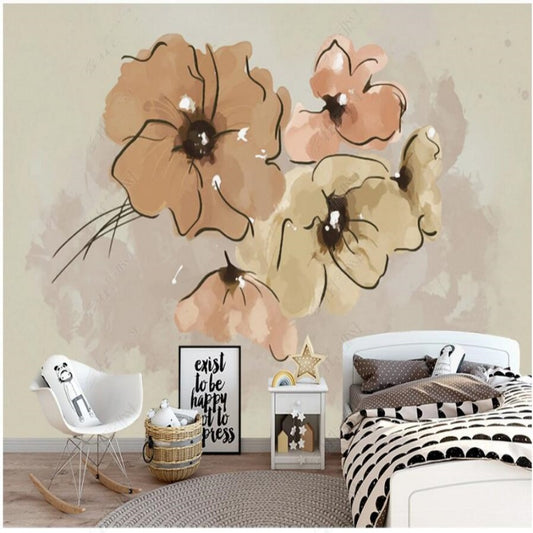 Big Flowers Floral Wallpaper Wall Mural Home Decor