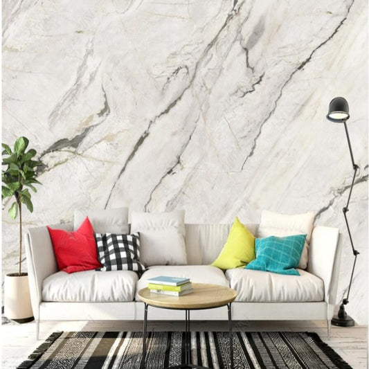 Simple White Marble Wallpaper Wall Mural Home Decor
