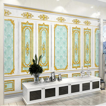 Original European Style Gold Background Wall Panel Wallpaper Wall Mural Home Decor