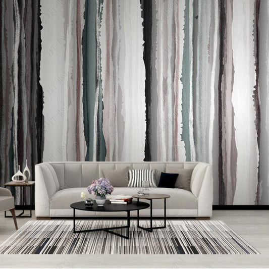 Modern Minimalist Abstract Vertical Lines Texture Wallpaper Wall Mural Wall Covering
