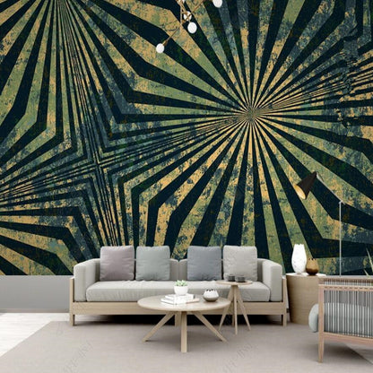 Modern Minimalist Abstract Graphics Geometric Retro Wallpaper Wall Mural Wall Covering