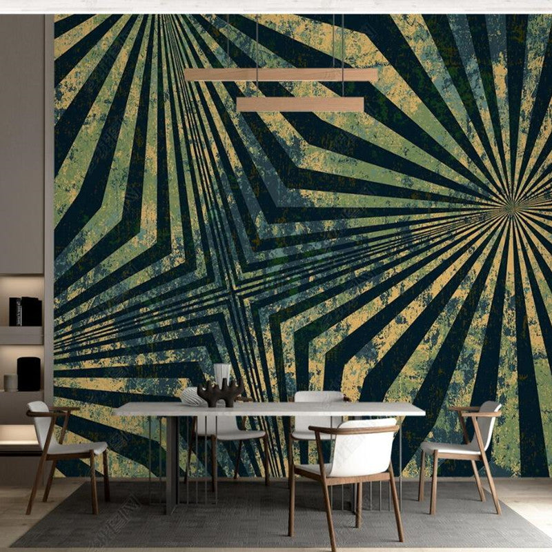 Modern Minimalist Abstract Graphics Geometric Retro Wallpaper Wall Mural Wall Covering