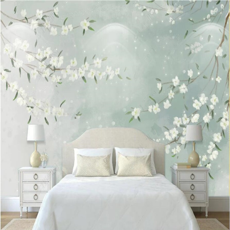 Fresh Hanging Leaves Leaf Wallpaper Wall Mural Wall Covering
