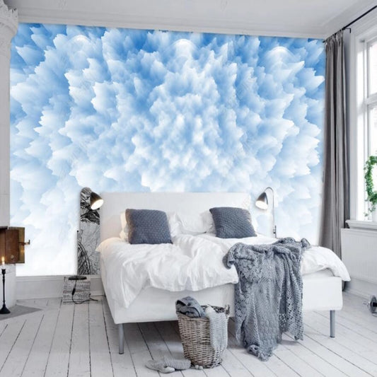 Blue Sky White Clouds Nature Landscape Wallpaper Wall Mural Wall Covering