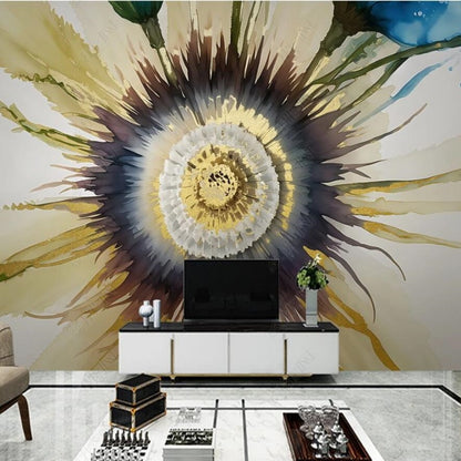 Big Sunflowers Floral Wallpaper Wall Mural Wall Covering