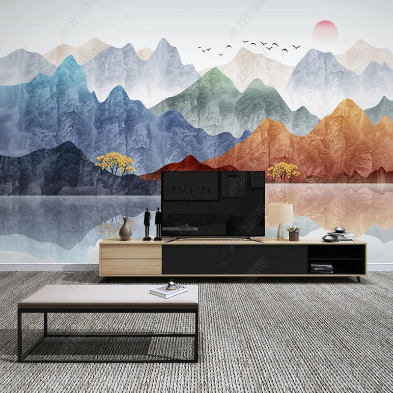 Grey Mountains Nature Landscape Wallpaper Wall Mural Wall Covering
