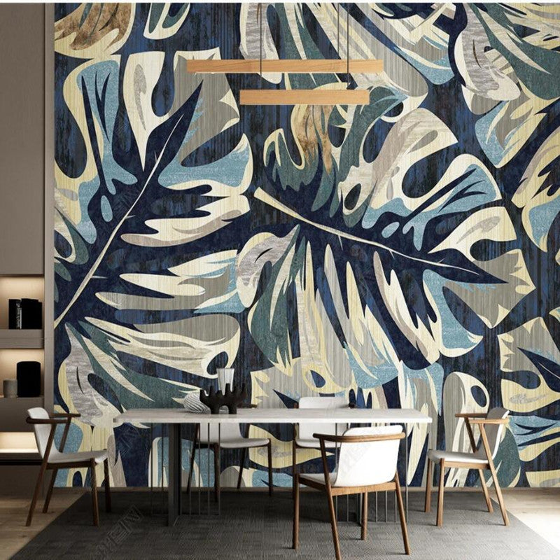 Nordic Modern Minimalist Tropical Plant Leaves Retro Wallpaper Wall Mural Wall Covering