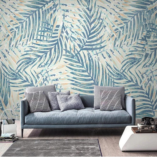 Nordic Tropical Plant Palm Leaves Wallpaper Wall Mural Wall Covering