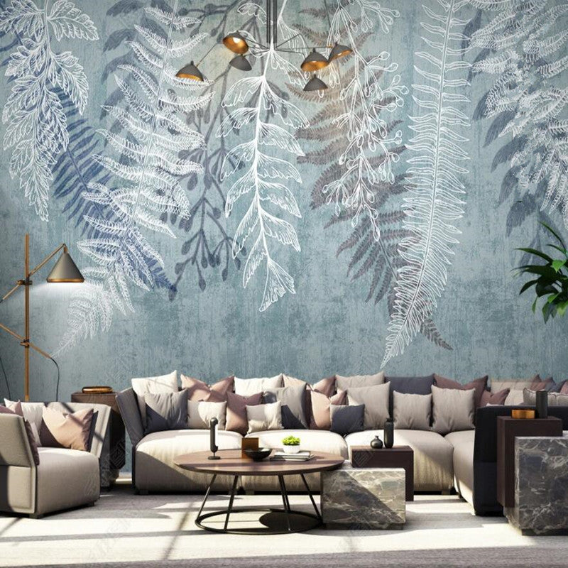 Nordic Tropical Plant Leaves Wallpaper Wall Mural Wall Covering
