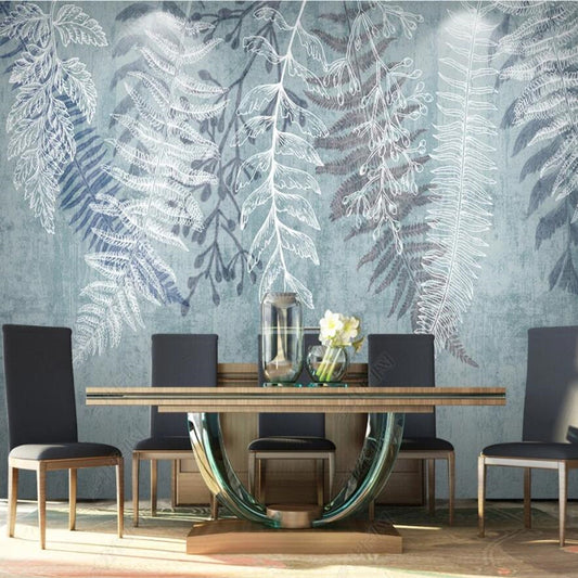 Nordic Tropical Plant Leaves Wallpaper Wall Mural Wall Covering