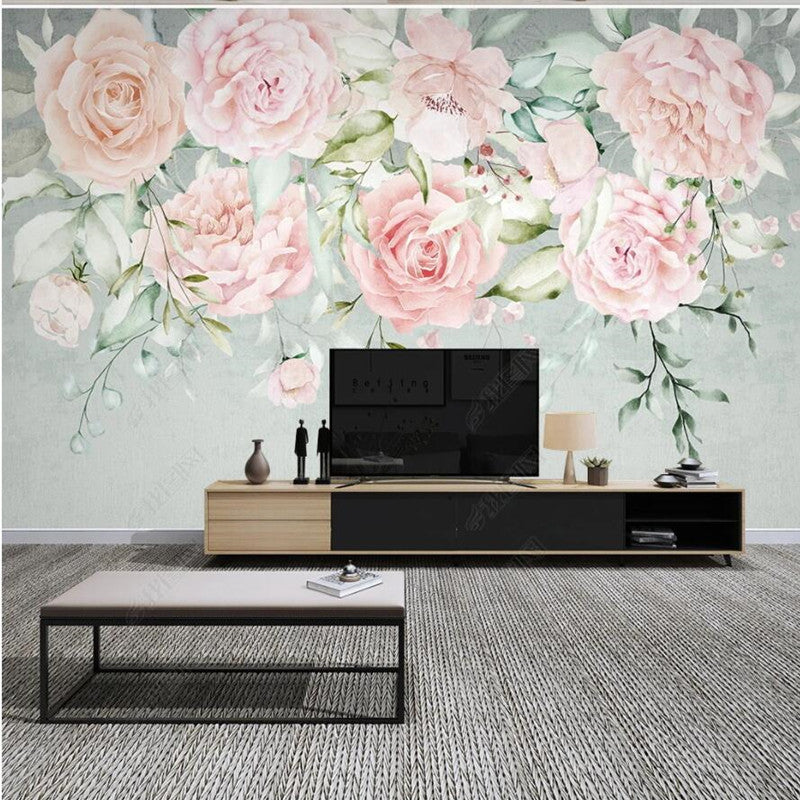 Original American Style Countryside Modern Flowers Floral Wallpaper Wall Mural Home Decor