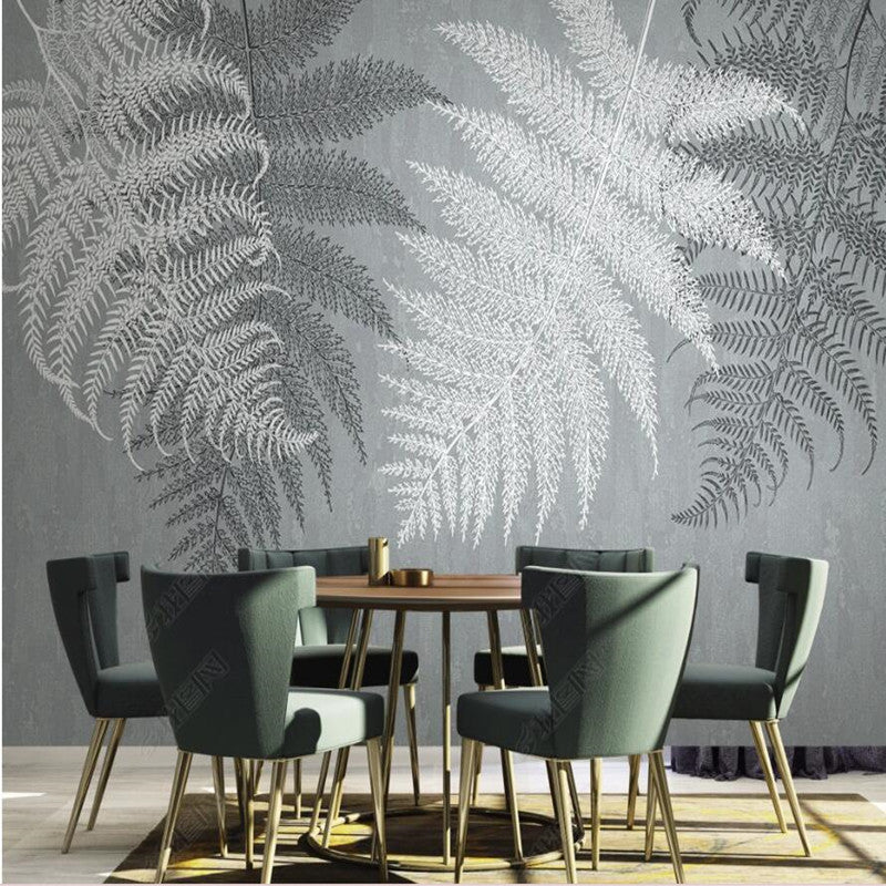 Original Nordic Modern Minimalist Tropical Plant Leaves Wallpaper Wall Mural Wall Covering