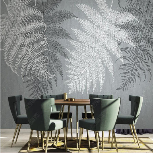 Original Nordic Modern Minimalist Tropical Plant Leaves Wallpaper Wall Mural Wall Covering